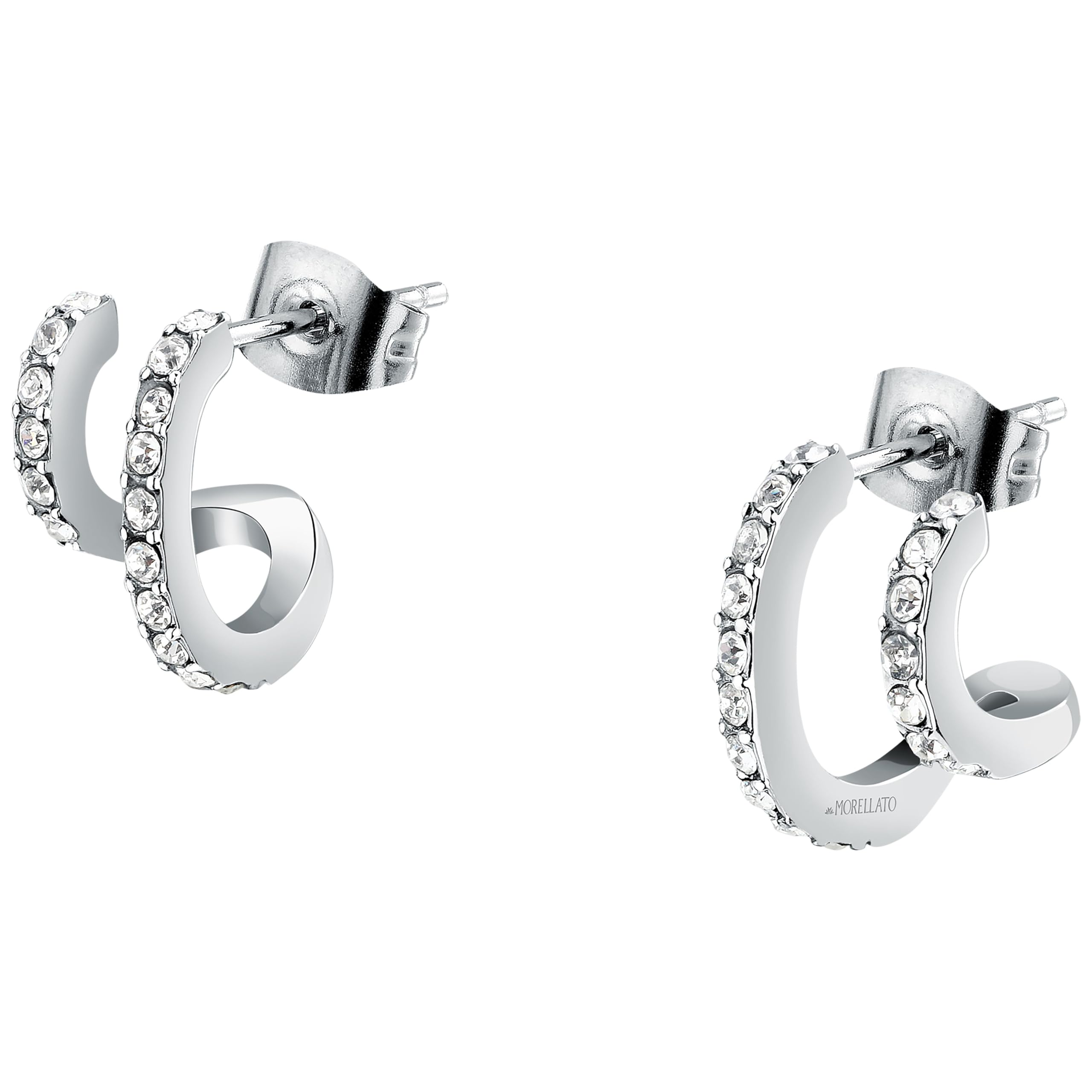 Morellato Orecchini da donna in acciaio, cristalli, collezione CREOLE, regalo per la mamma - SAUP16