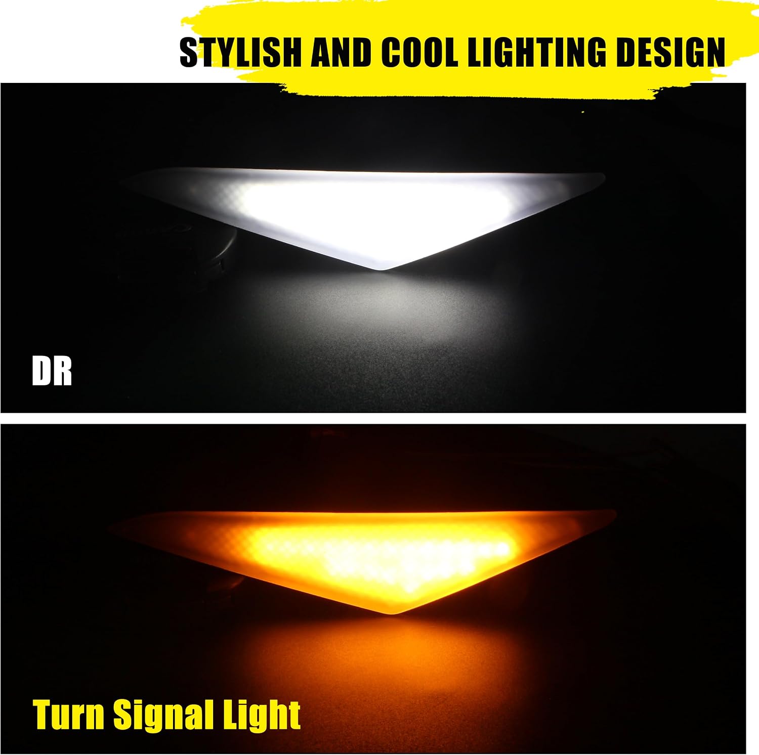 LED Lights for Raptor 700, Pair Turn Signal Light Kit Daytime Running Lights Compatible with Yamaha Raptor 700/700R 2013-2024 Accessories,Front Grille Accent Lights