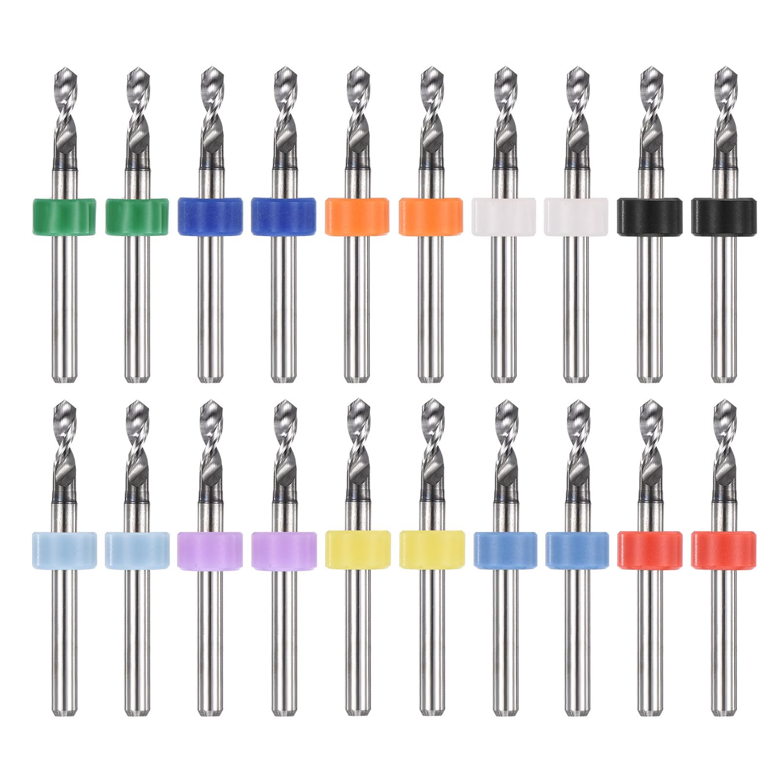 PATIKIL 20 Pack 2.8mm Micro Drill Bits 1/8" Shank Carbide Tungsten Steel 135° Mini Small Bits Print Circuit Board Drilling Tool for CNC Engraving Precision Machinery