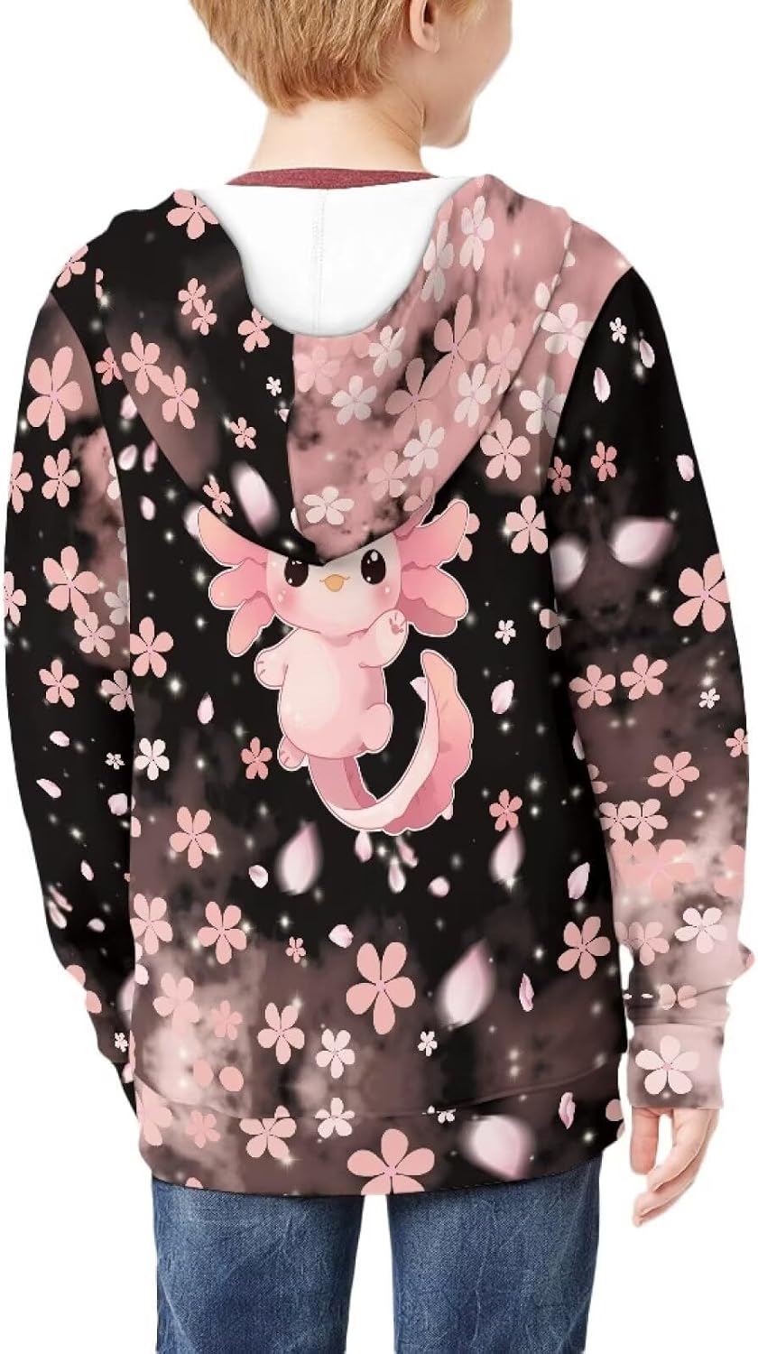 DISNIMO Kids Girls Full Zip Hoodie Sweatshirt Jacket Long Sleeve Casual Coat Top 6-16 Years