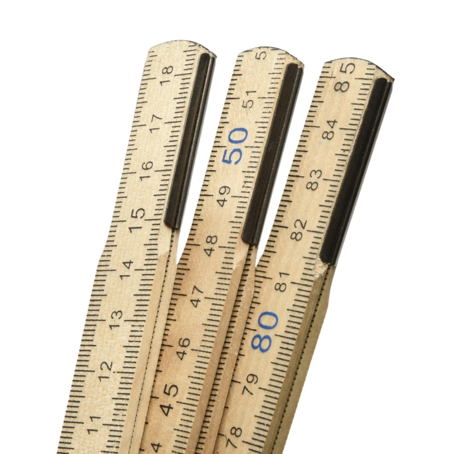B2c Birch Wood Folding Wooden Rule Measure 1M/2M Pocket Ruler Double Sided Metric Carpenter (, 1M)