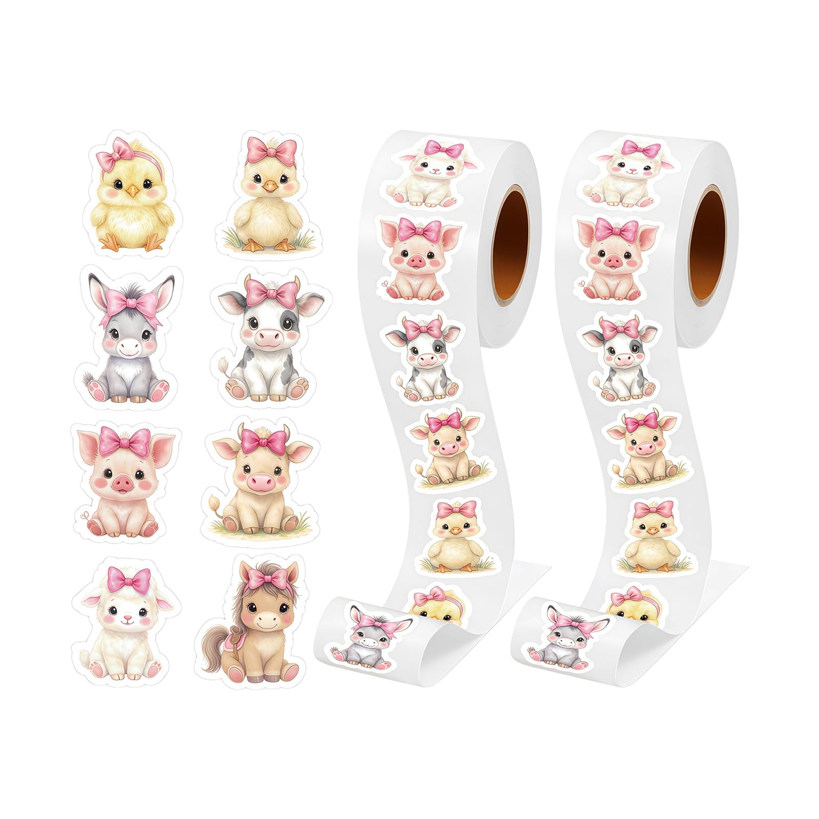 Hsioluted Zg05 1000Pcs Fun Animal Sticker Removable Adhesive Wrapping Labels For Scrapbook Notebook Journal Phone Case Laptop Luggage Lovely Animal Transfers For Scrapbooking