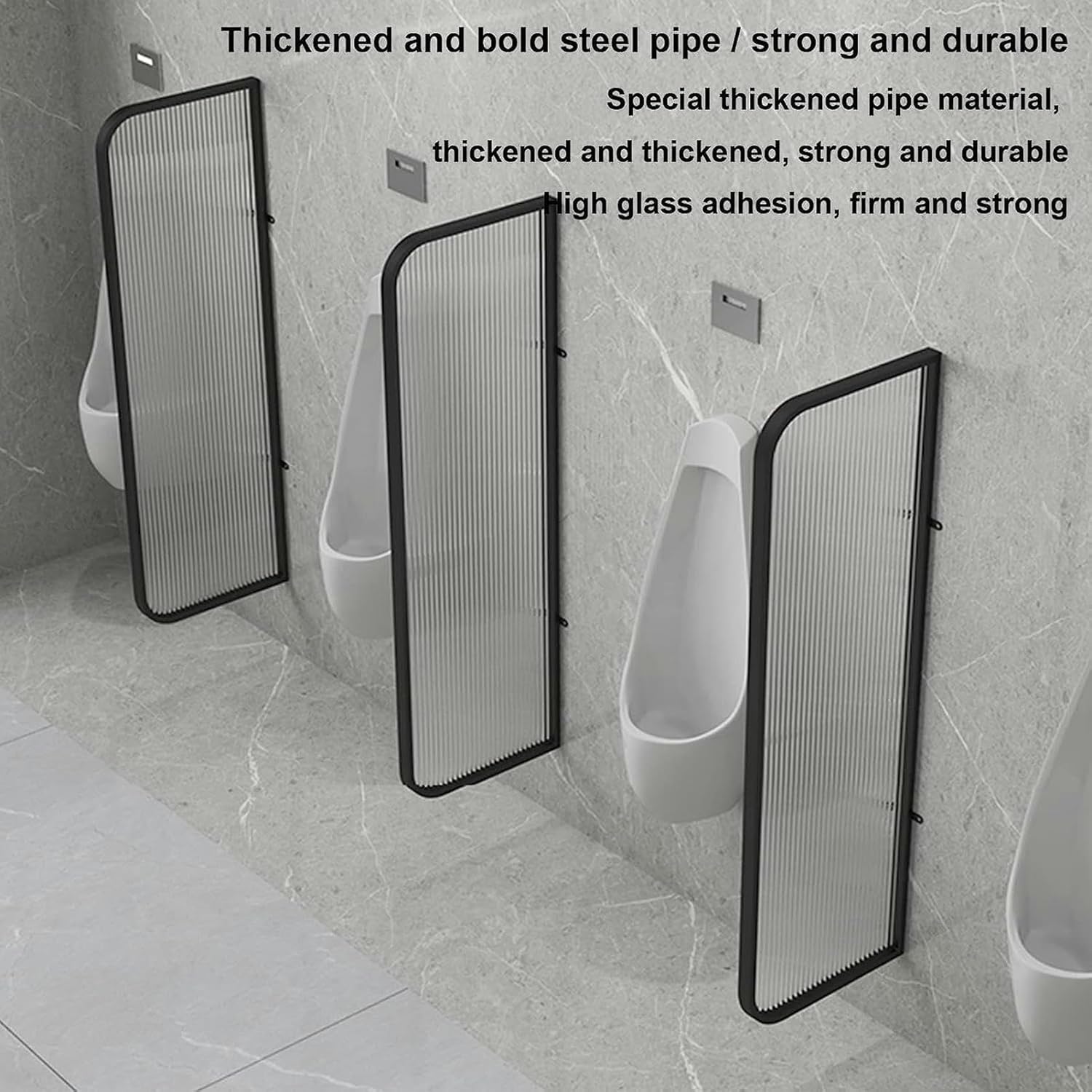 Toilet Screen Toilet Screens Divisor of The Toilet Partition Wall Translucent Glass Panels, Deflector of Privacy Screen Protection of Urinal, Panel of