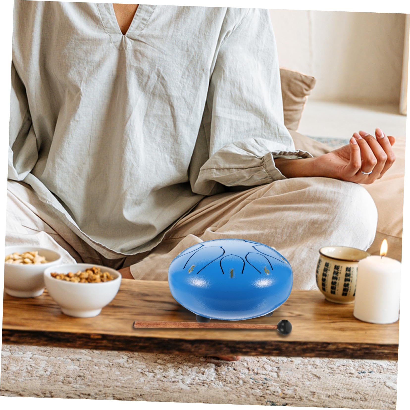 VICASKY Lengua Etéreo de Mano para Yoga de Instrumentos de Percusión Color Vibrante para Principiantes y Prácticas de Meditación