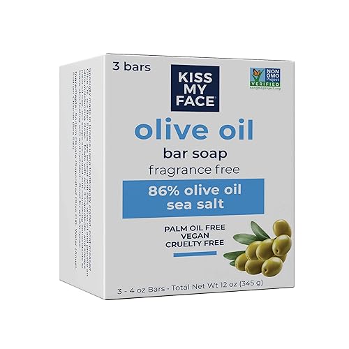 Kiss My Face Naked Jabón en barra de aceite de oliva puro