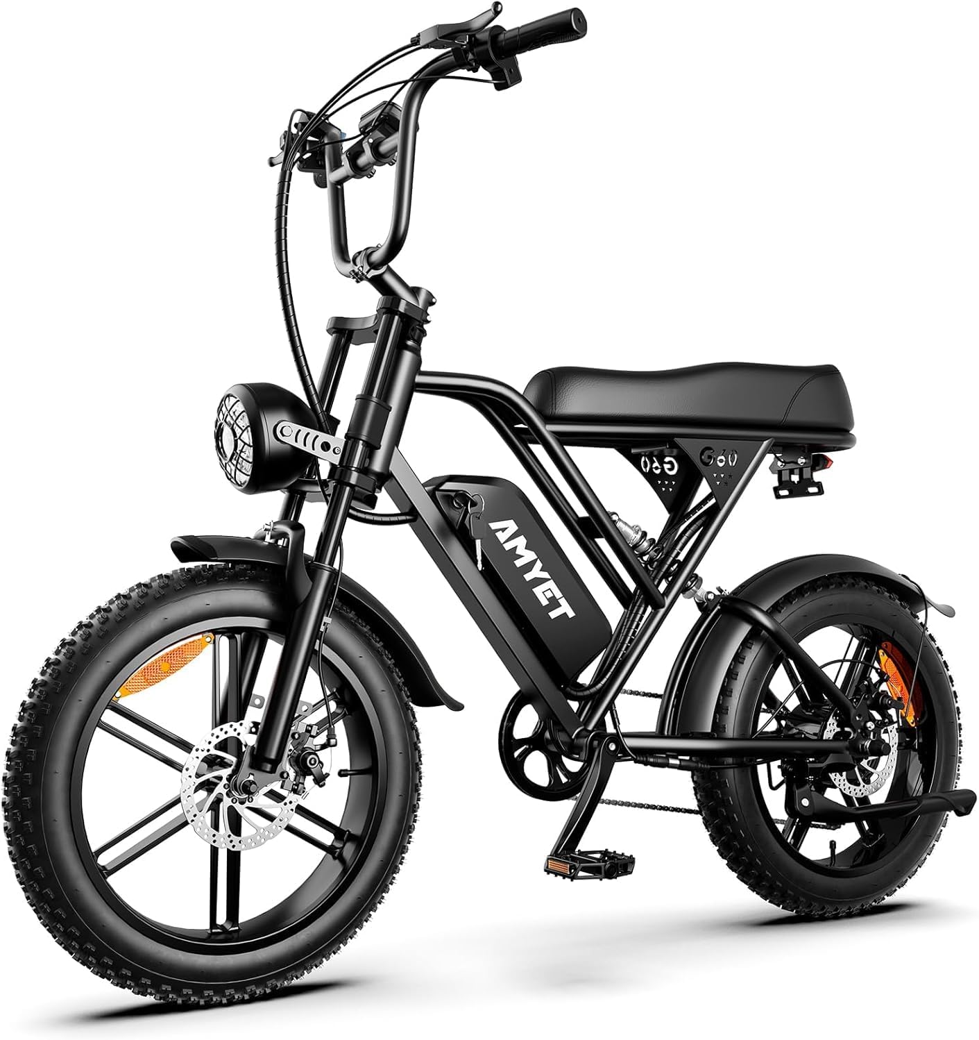 AMYET V9-G60 Electric Bike for Adults, 48V 20Ah(960WH) Ebike with Removable Battery, 20" Fat Tire E Dirt Bike,Dual Shock Absorber, Adults Electric Bike with UL 2849 Certificaed