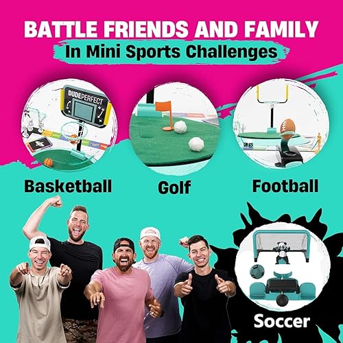 Miniatura 3 de Dude Perfect Juego de mesa con complemento de fútbol desafíos deportivos llenos de acción para niños y familias competitivos  Perfecto para noche de