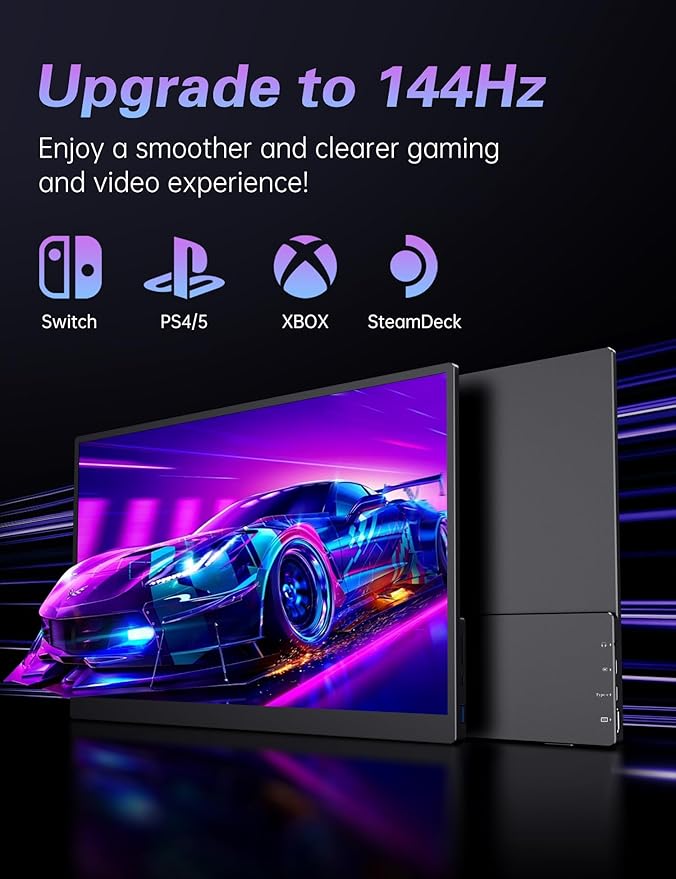 Monitor Portátil 17.3" FHD 144Hz con Altavoces y Soporte miniatura 4