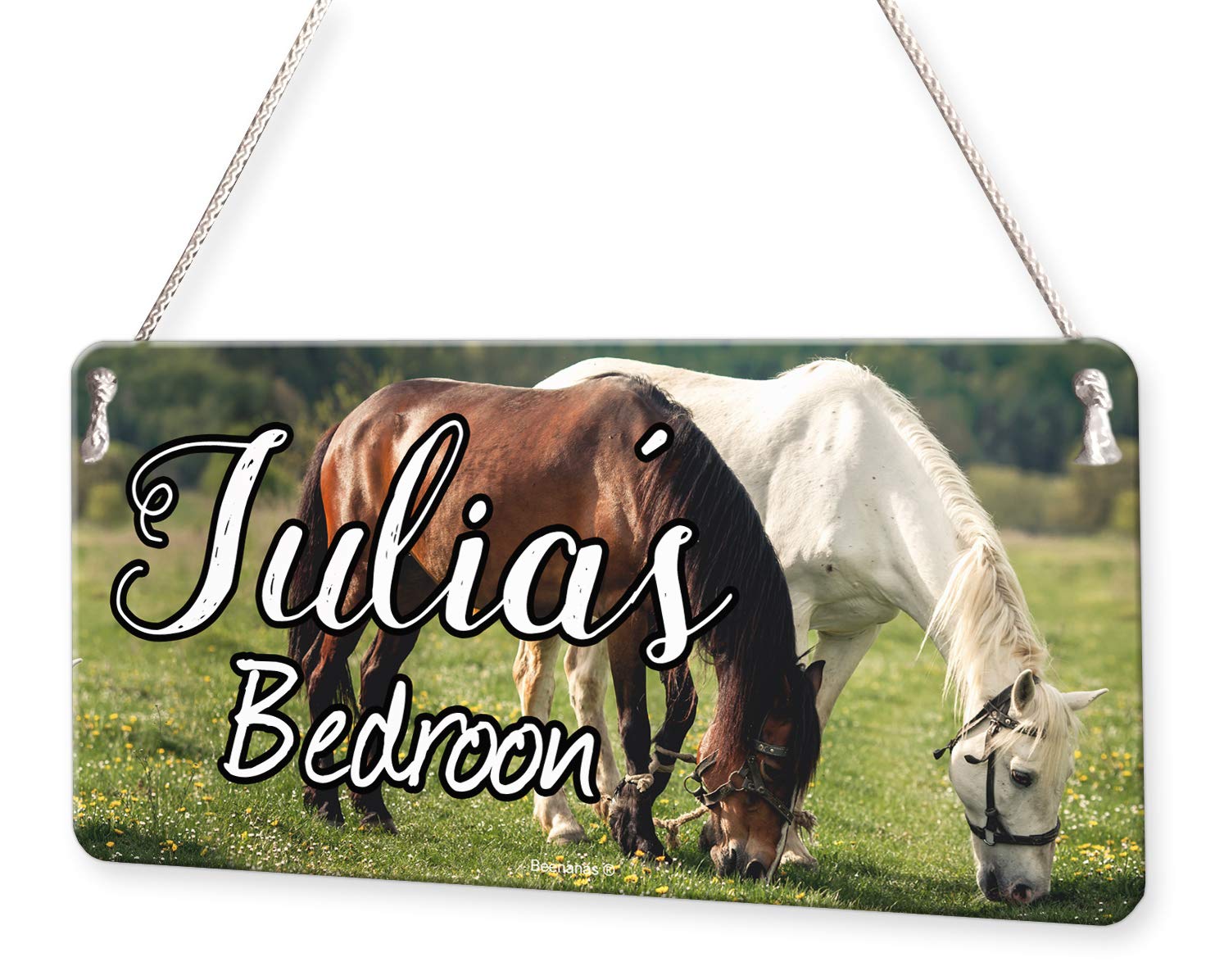 Beenanas Horse Horses Personalised Childs Bedroom Door Sign Name Plaque