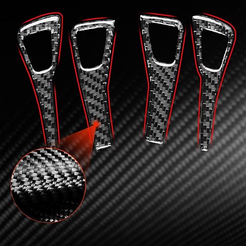 Miniatura 4 de 4 piezas de panel de cubierta de fibra de carbono Kit de ajuste interior para Tesla modelo 3 2017-2022 y modelo Y 2020-2023 Accesorios