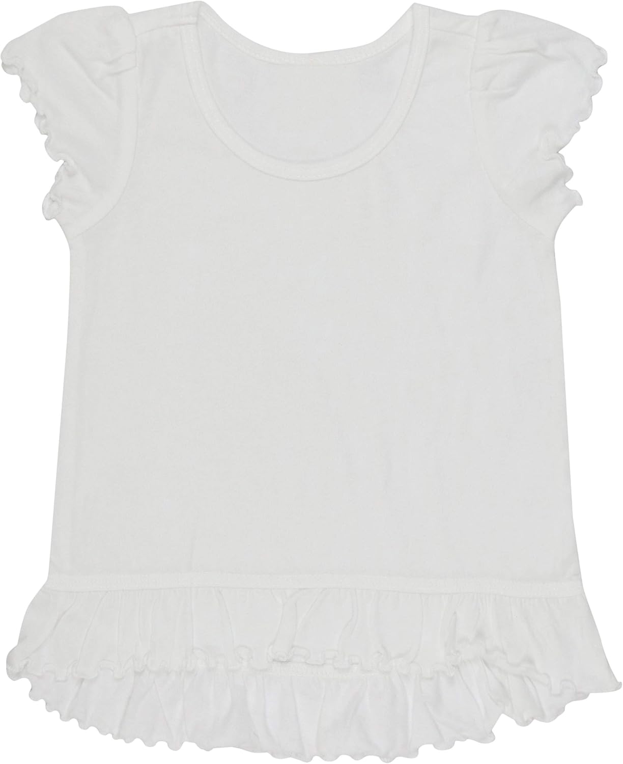 ToBeInStyle Infant Girls' Sheer Jersey High Low Flutter Blouse