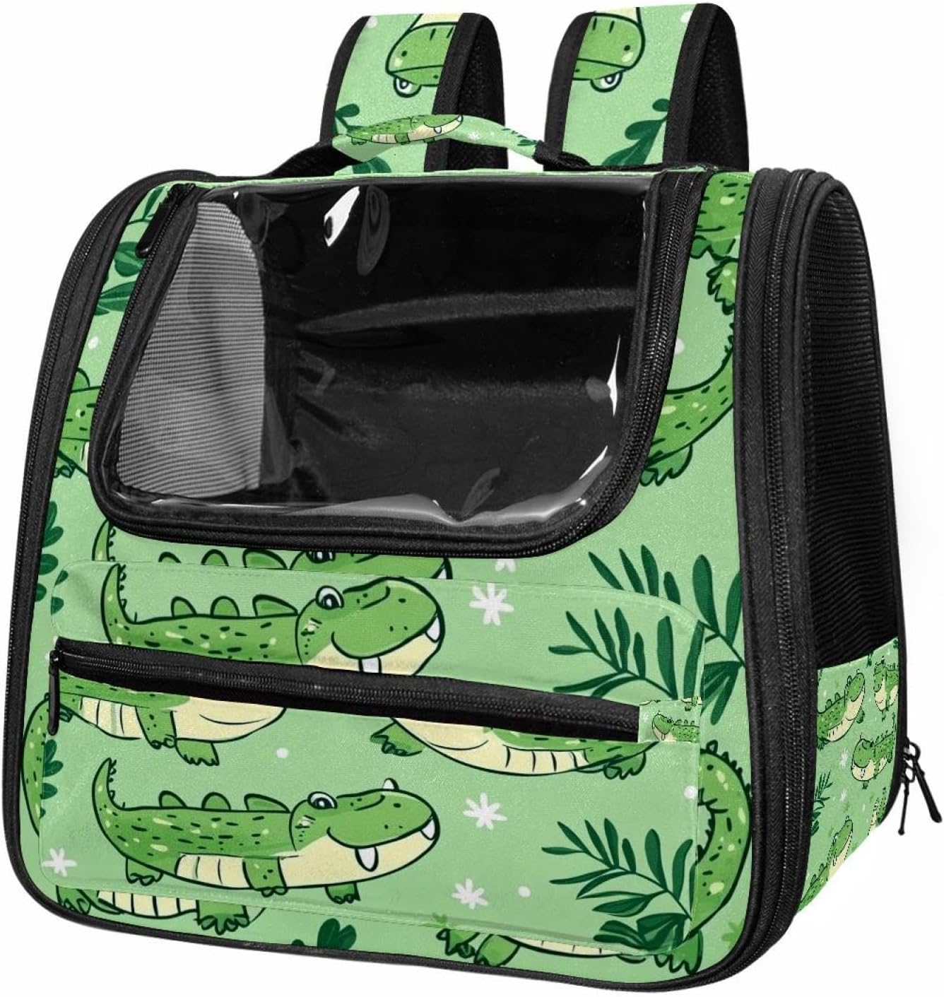 Portable Travel pet Backpack Carrier Hamster Bag Small Dog cat Carrier Breathable Hang Bag, Cute Crocodile (12)