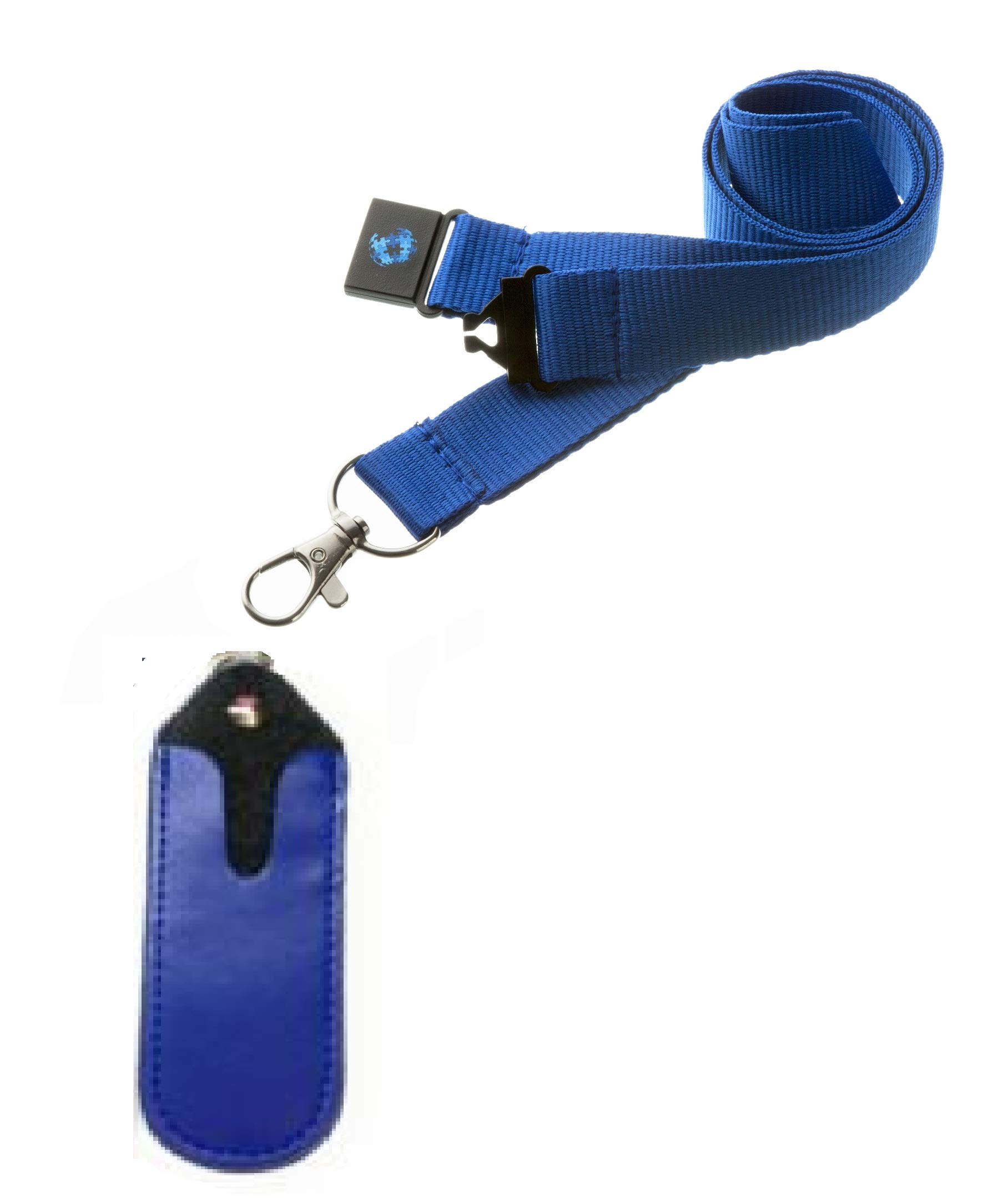 E CIG/Shisha Pen Lanyard with Matching Faux CASE Holder (Blue) โ image 1