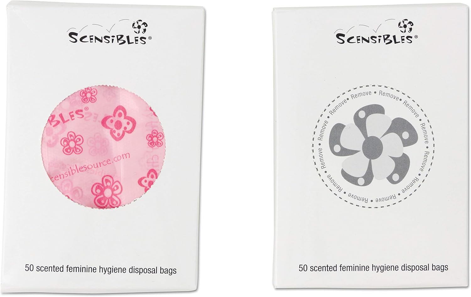 Hospeco Scensibles Personal Disposal Bags, 3.38" X 9.75", Pink, 200 Count