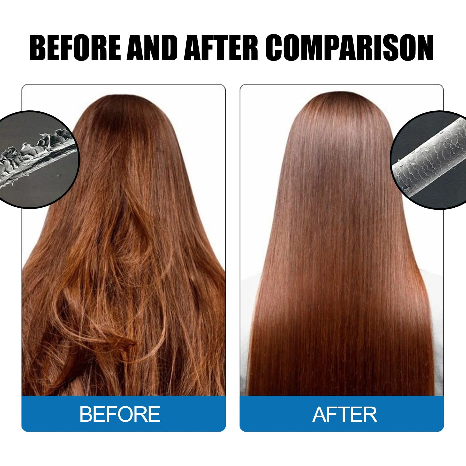 120ml Keratin Haarkur, Proteinkorrigierende Glättungscreme, Nährende Haarpflegecreme für Lockiges Haar, Repariert und Reduziert Frizz, für Geschädigtes Dünnes Trockenes Strapaziertes Haar