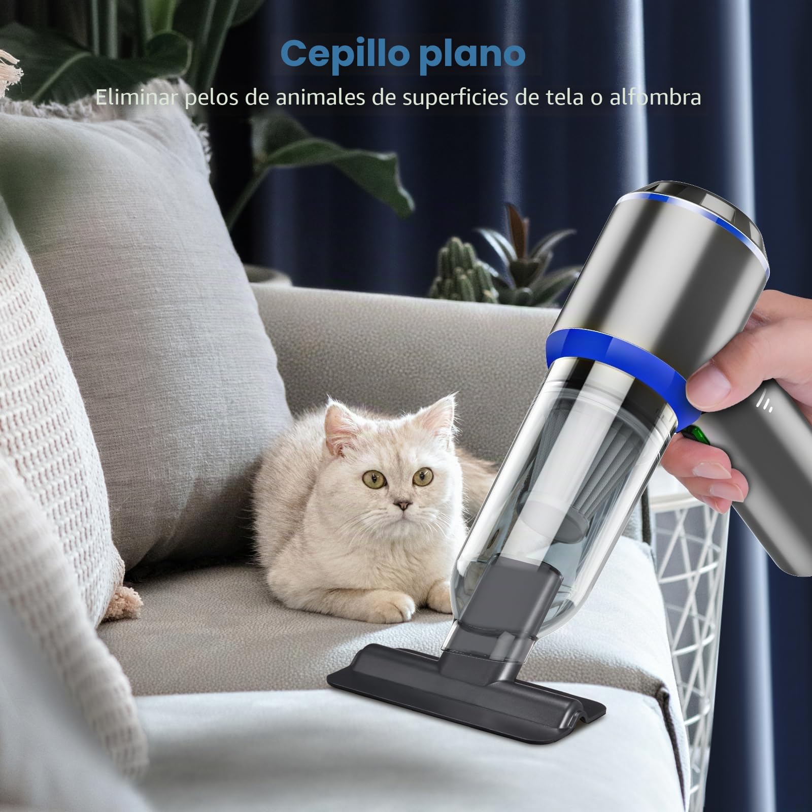 Aspirador inalámbrico de Mano, Aspirador 3 en 1, 18000PA Potente, 3 velocidades 200000 RPM, Mini aspiradora para Coche, Cocina, PC, sofá, Oficina, maiso