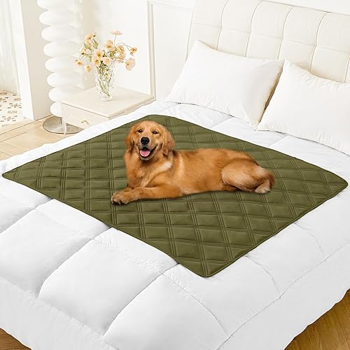 Miniatura 25 de Smiry Manta Impermeable para Cama de Perro 30x70, Manta Suave Reversible para Mascotas, Cubierta Lavable a Prueba de Fugas para Sofá de Gatos y Azul