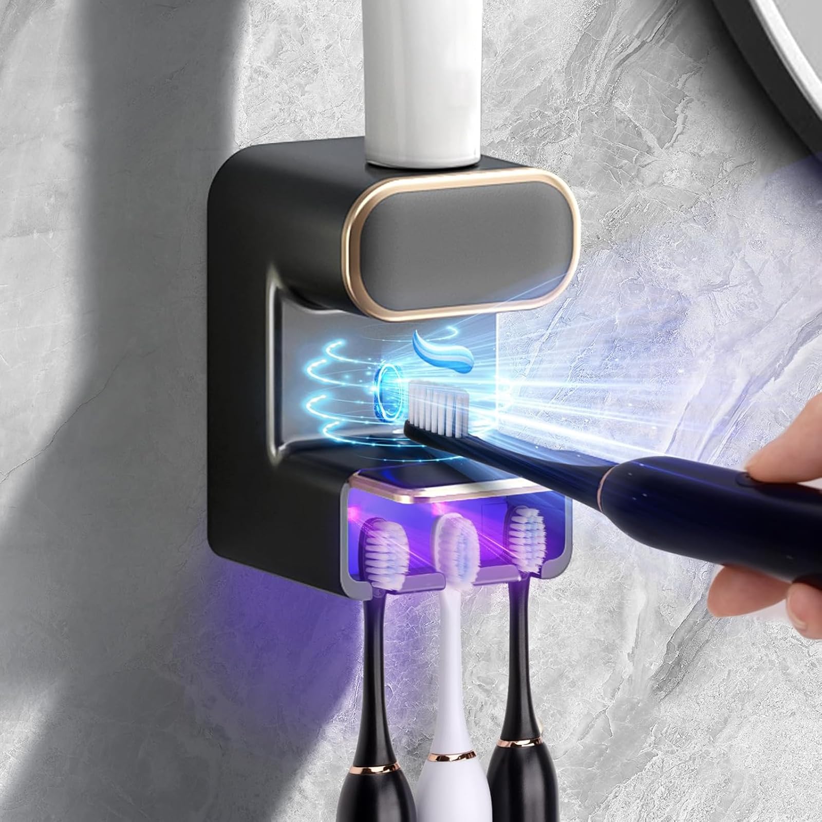 Photo 1 of Wekity Automatic Toothpaste Dispenser (Black)