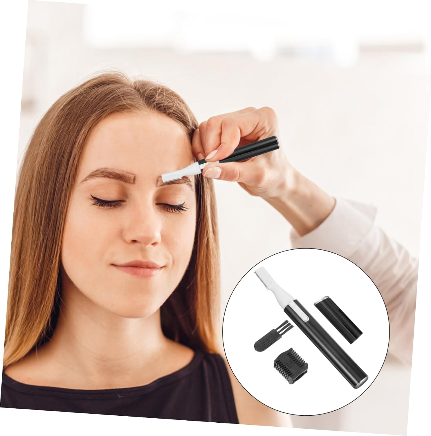 Electric Eyebrow Razor for Women Facial Hair Remover Eyebrow Shaving Tool Includes Combs Brushes