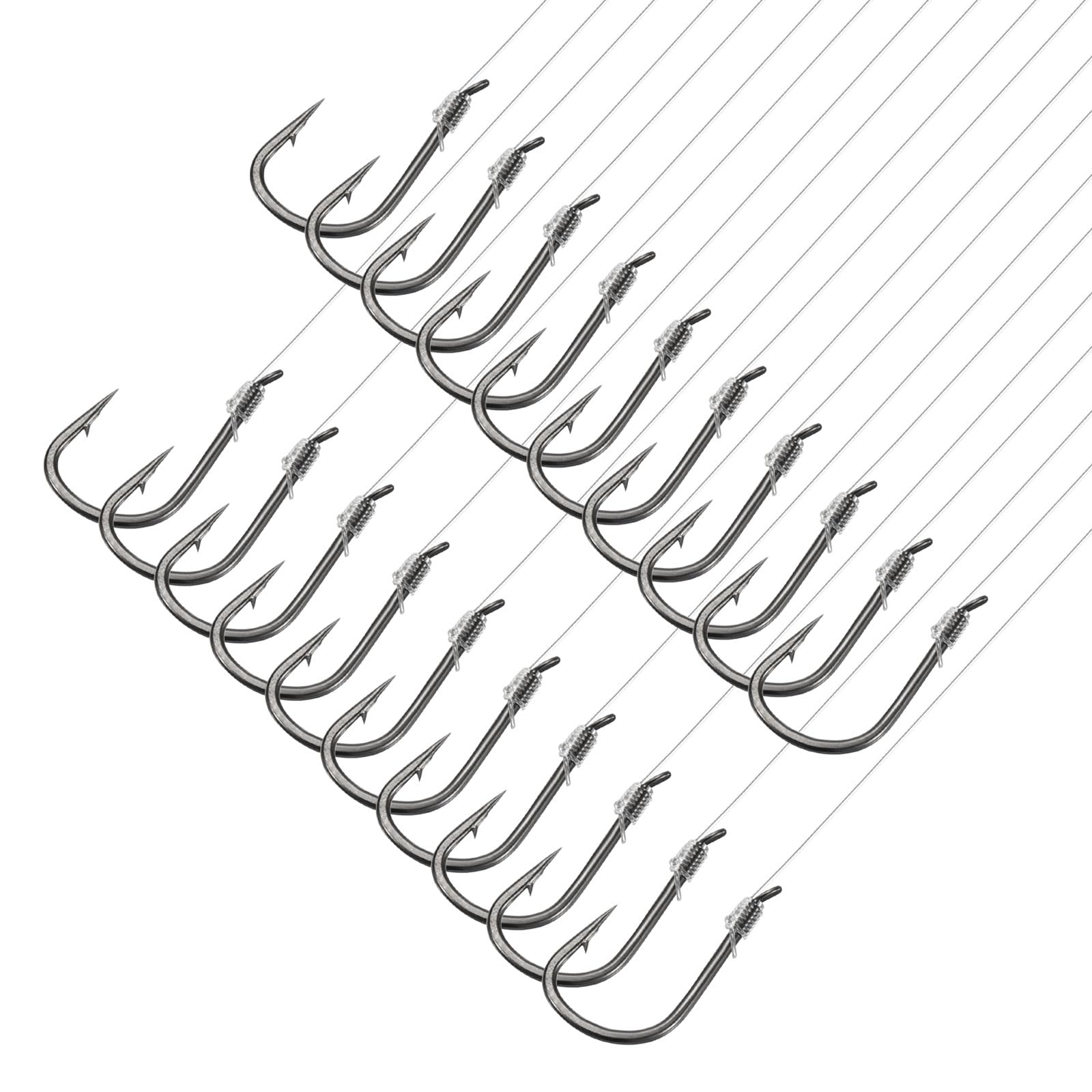 PATIKIL 9# Small Fishing Hooks with 36cm Line