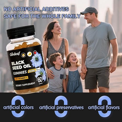 Miniatura 9 de Gomitas de aceite de semilla negra con cúrcuma y granada  Suplemento antioxidante de 200 mg para apoyo inmunológico, salud de la piel y el corazón