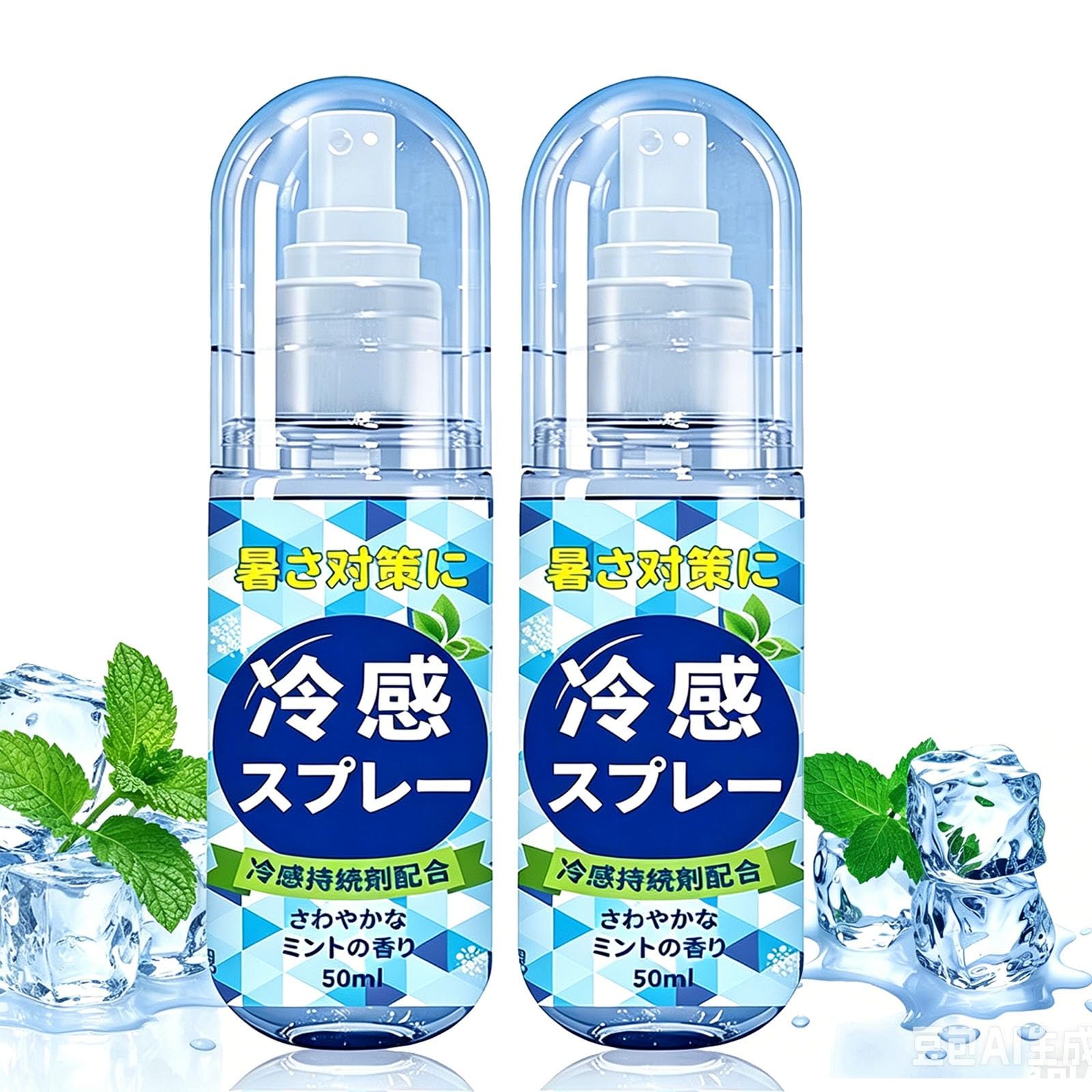 Photo 1 of Generic Portable Cooling Spray - 50ml*2Pcs