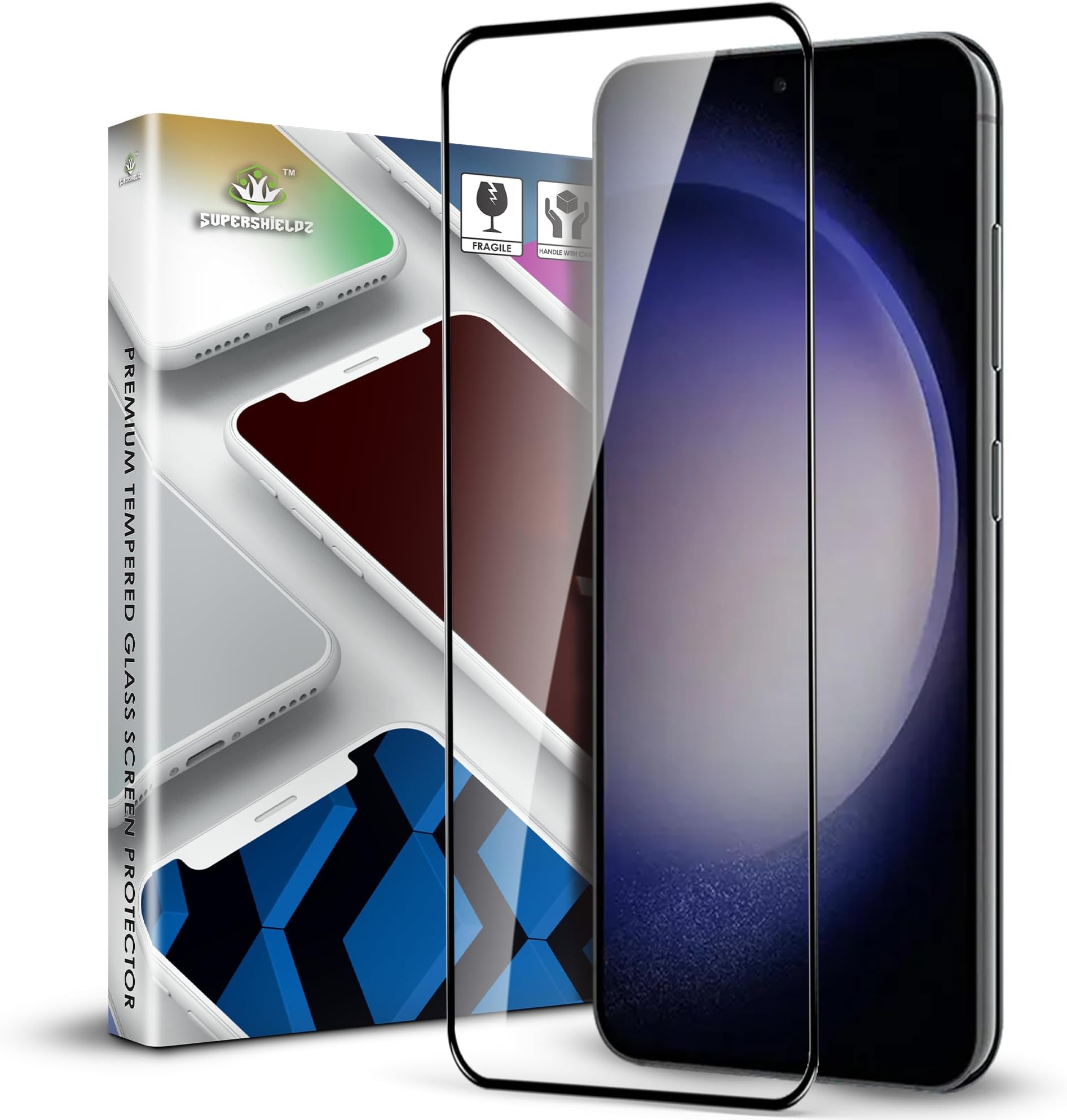 Supershieldz NeoGuard Tempered Glass Screen Protector Guard for Samsung Galaxy S23 Plus and S22 Plus - Case-Friendly, Easy Installation