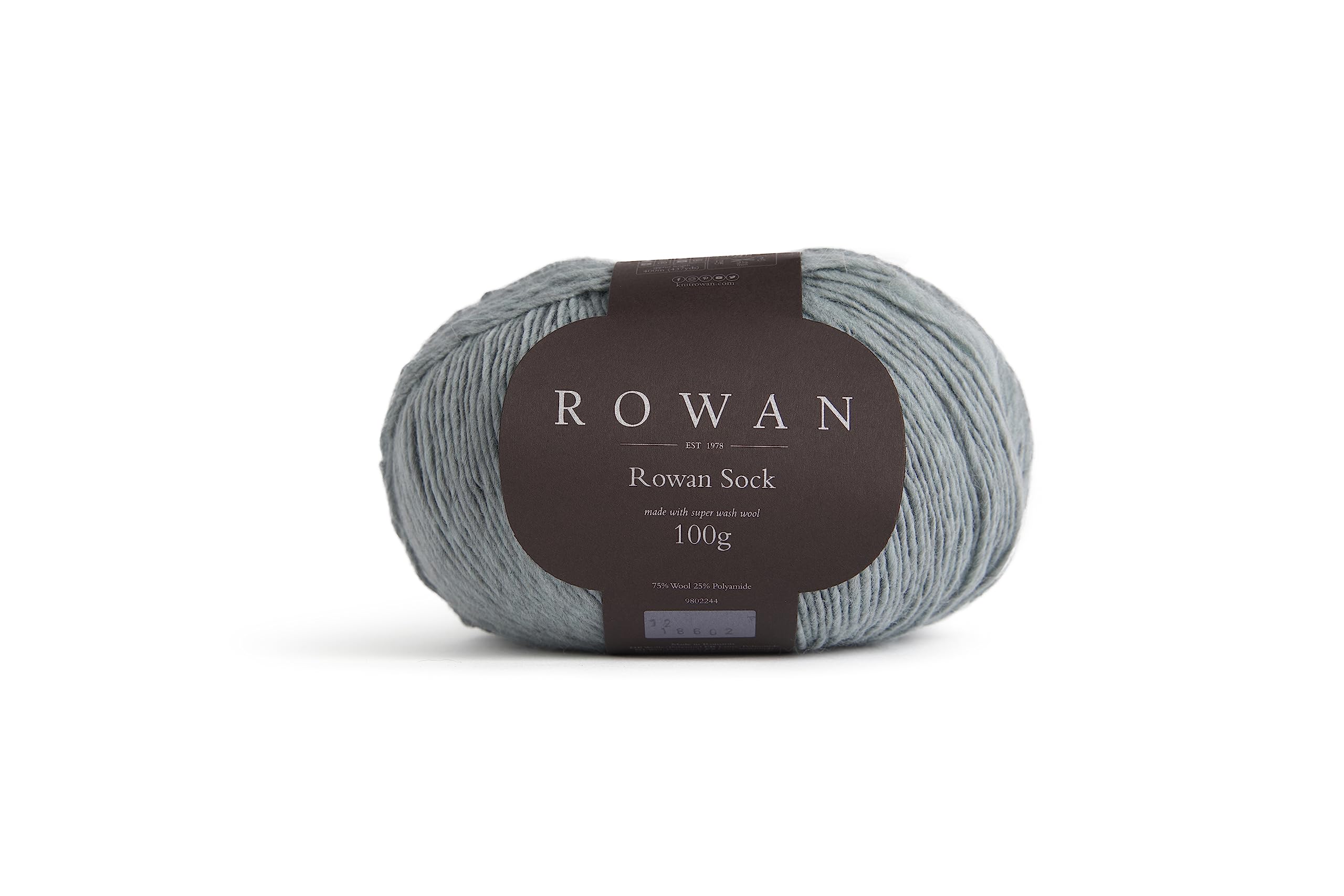 Rowan Rowan Sock Wool Ash 100% Wool Yarn - 100g