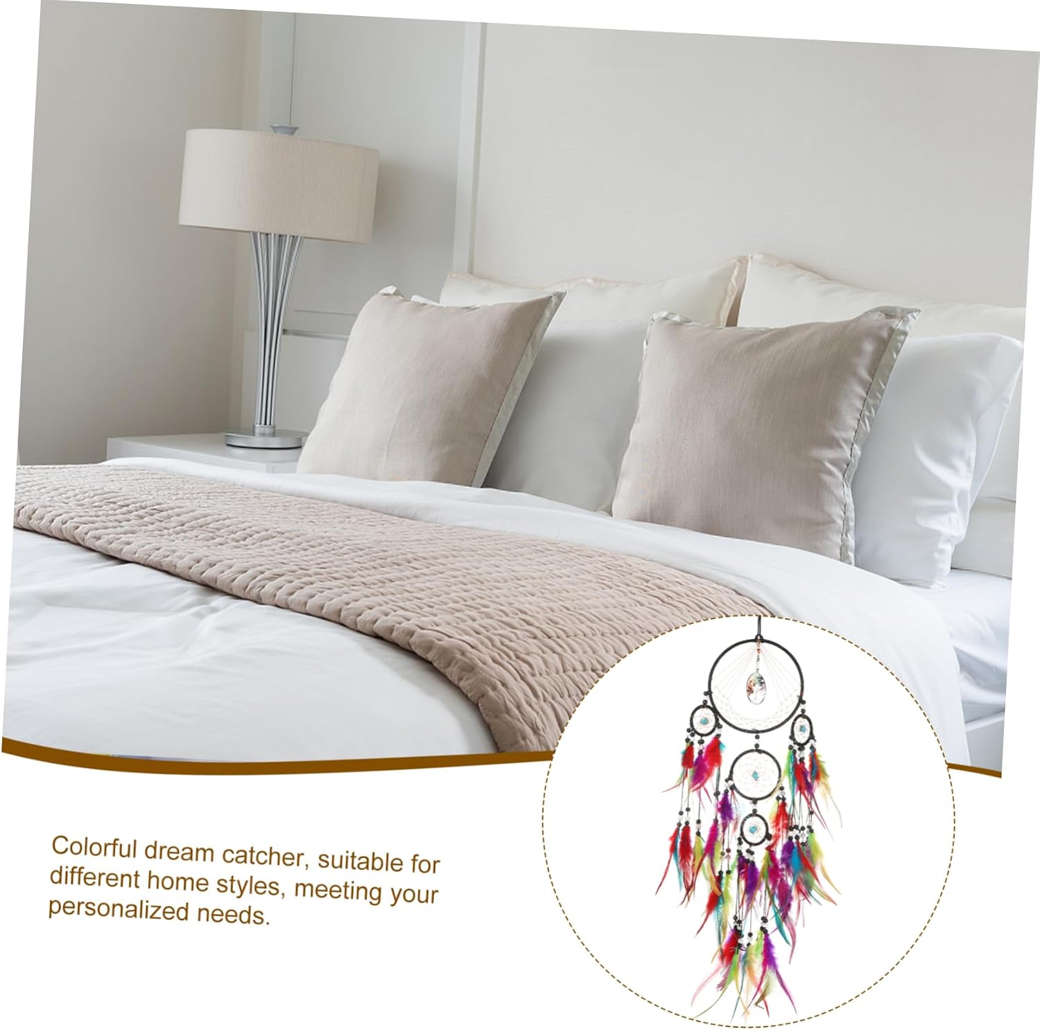 Ciieeo Dream Catcher Pendant Wall Decor Hanging Mysterious Home Ornament Boho Style