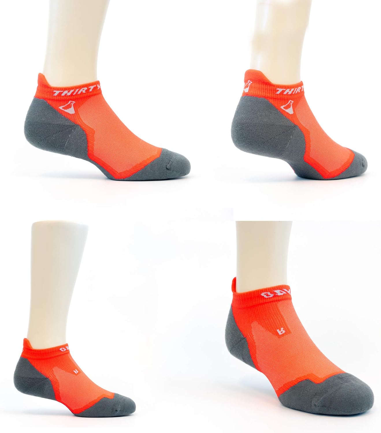 Thirty48 Ultralight Athletic Running Socks for Men and Women with Seamless Toe, Moisture Wicking, Cushion Padding