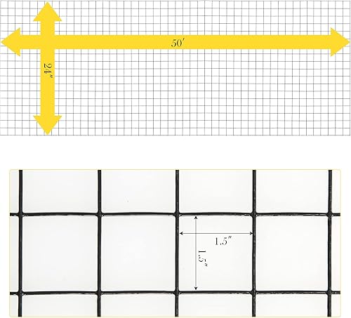 Miniatura 7 de Goplus Tela de hardware, malla de alambre soldada con revestimiento de vinilo negro de 24 pulgadas x 50 pies, rejilla de 1.5 pulgadas x 1.5