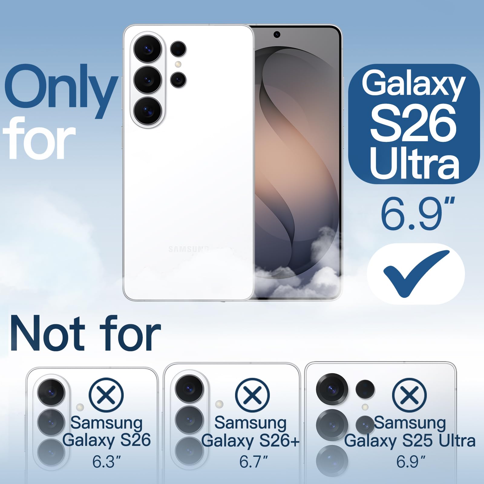 JETech Cover per Samsung Galaxy S26 Ultra, Protezione Completa dell'Obiettivo della Fotocamera, Anti Ingiallimento Paraurti Custodia con Antiurto, Retro in PC Rigido Antigraffio (Trasparente)