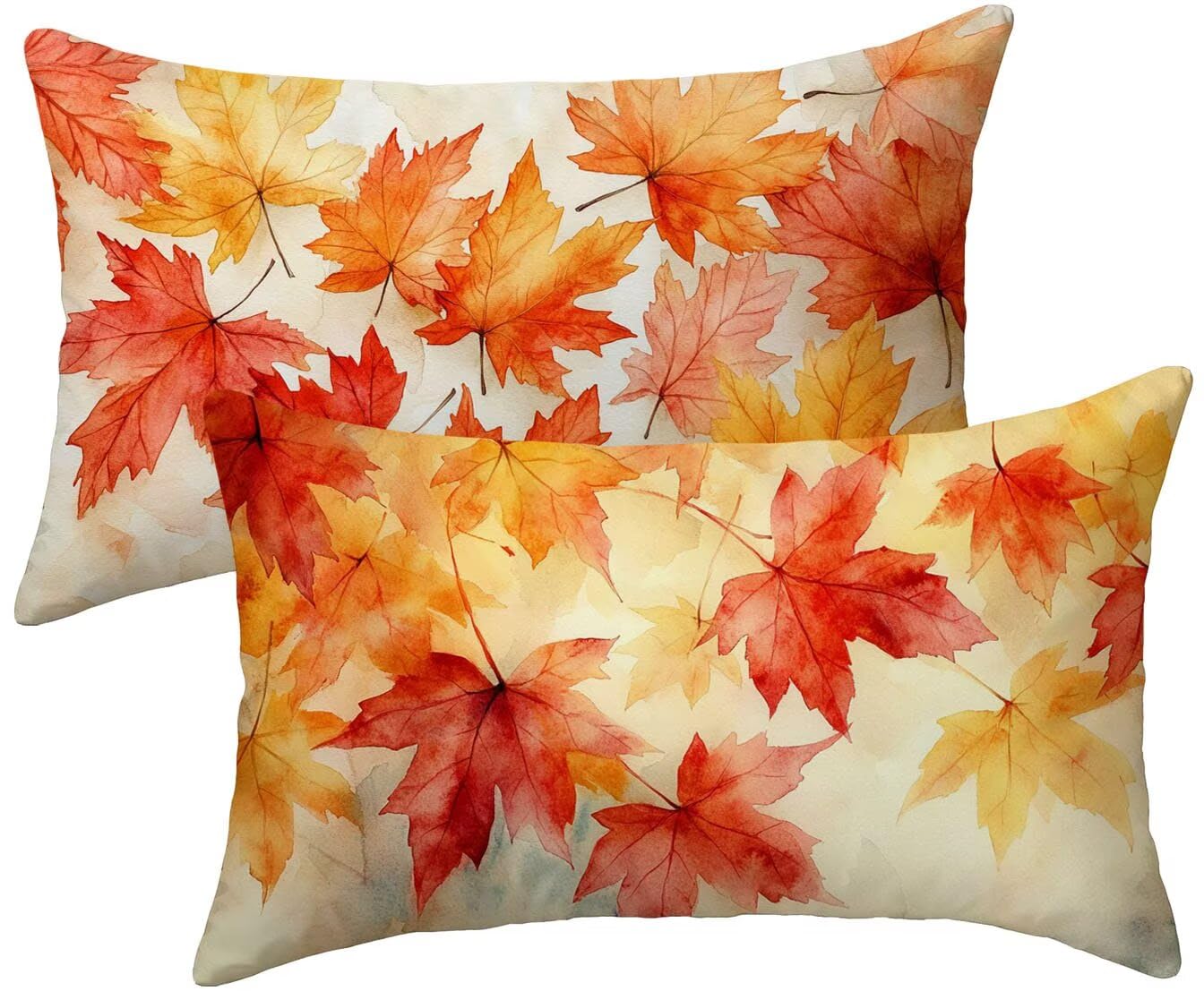 Housse coussin 40x70 imperméable en velours pour l'extérieur et le salon | Lot de 2