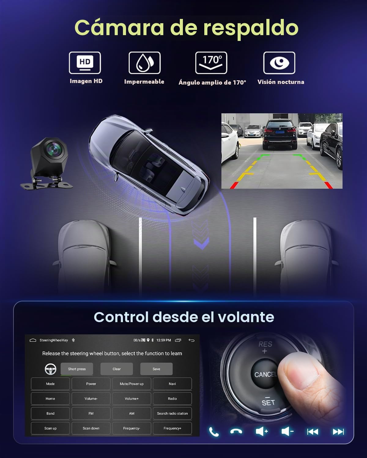2G+64G Android 15 Radio Coche para Chevrolet Aveo 7" CarPlay BT