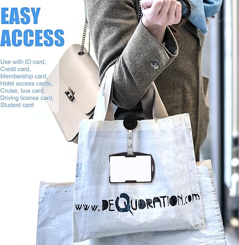 Miniatura 7 de Paquete de 30 portatarjetas de 2 caras, de plástico duro, de plástico duro, para tarjetas de identificación, acceso vertical y horizontal,