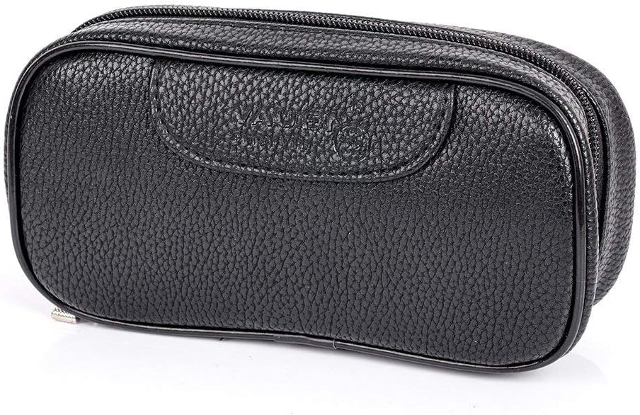 Tobacco Pipe Bag Pouch Case Pipe Pocket Pipe Tool Pocket for 2 Pipe (Black)
