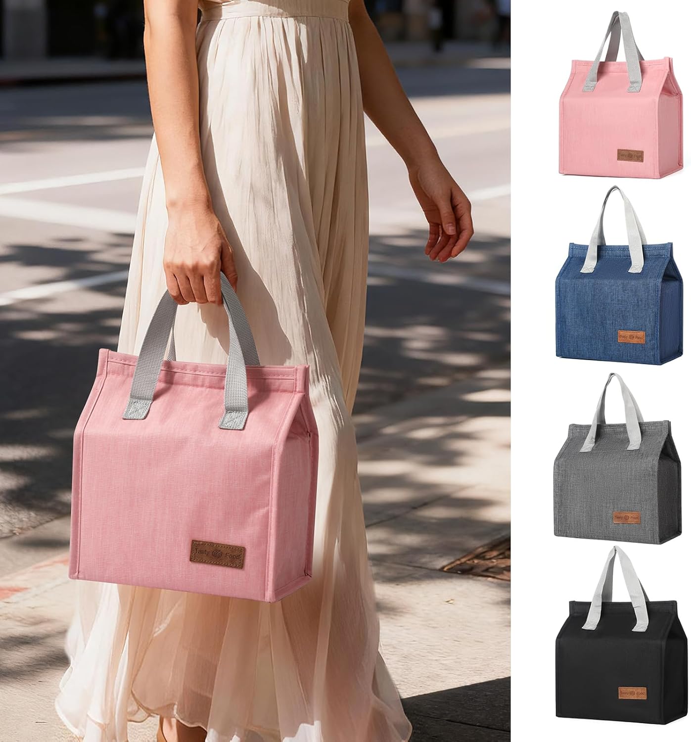 24 Pack Fashion Lunch Bags Bulk, Women/Men,Waterproof Reusable Portable Lunch Tote,Lunch Box Bag.Thermal Cooler Bag Ideal for Holiday Party Gifts,Office,Beach or Travel,Multicolor