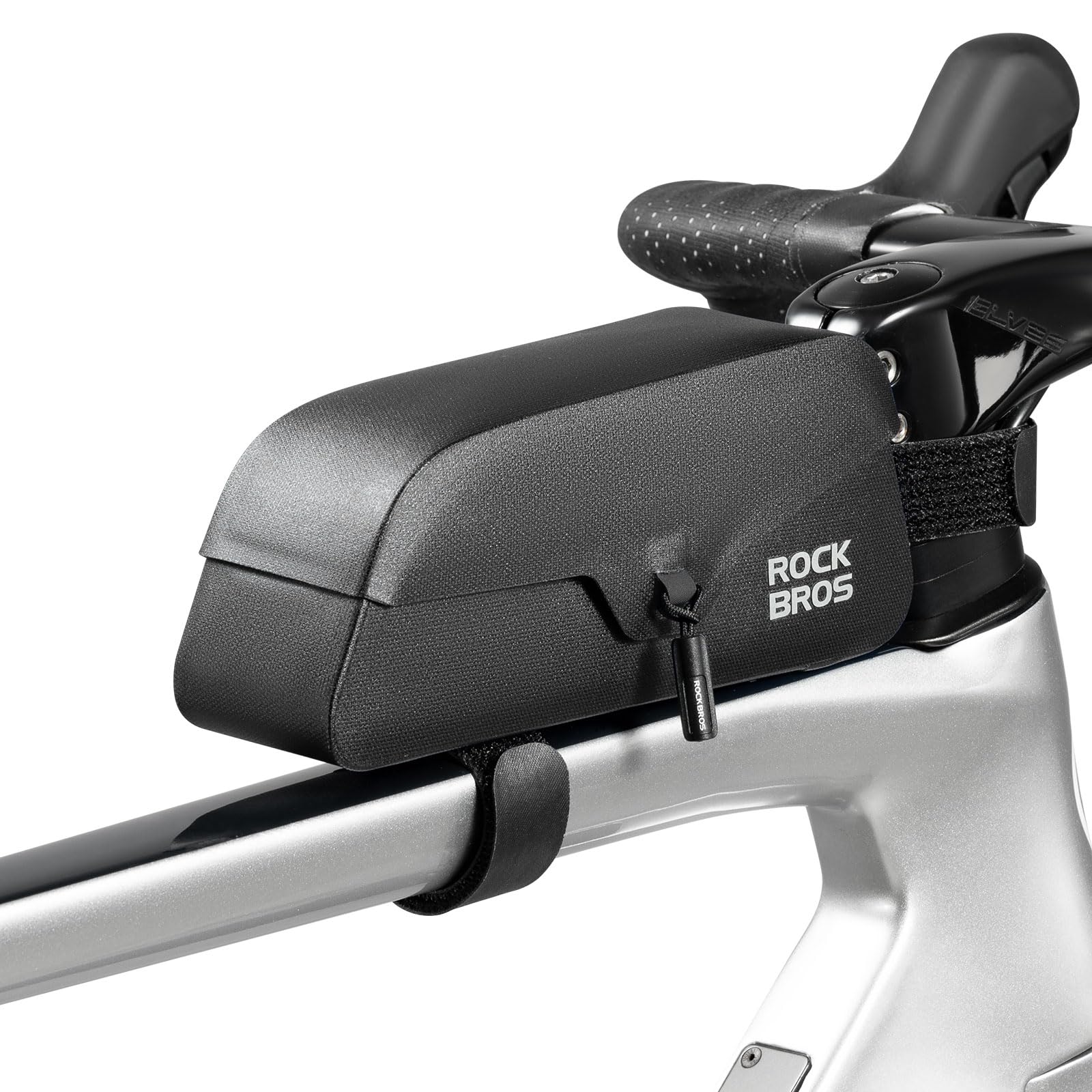 ROCKBROS 100% Waterproof Bike Top Tube Bag with Magnetic Lid, Zipless Bike Frame Triangle Bag Durable and Lightweight 0.6L/0.9L, Suitable for Gravel Bikes, Road Bikes and MTB
