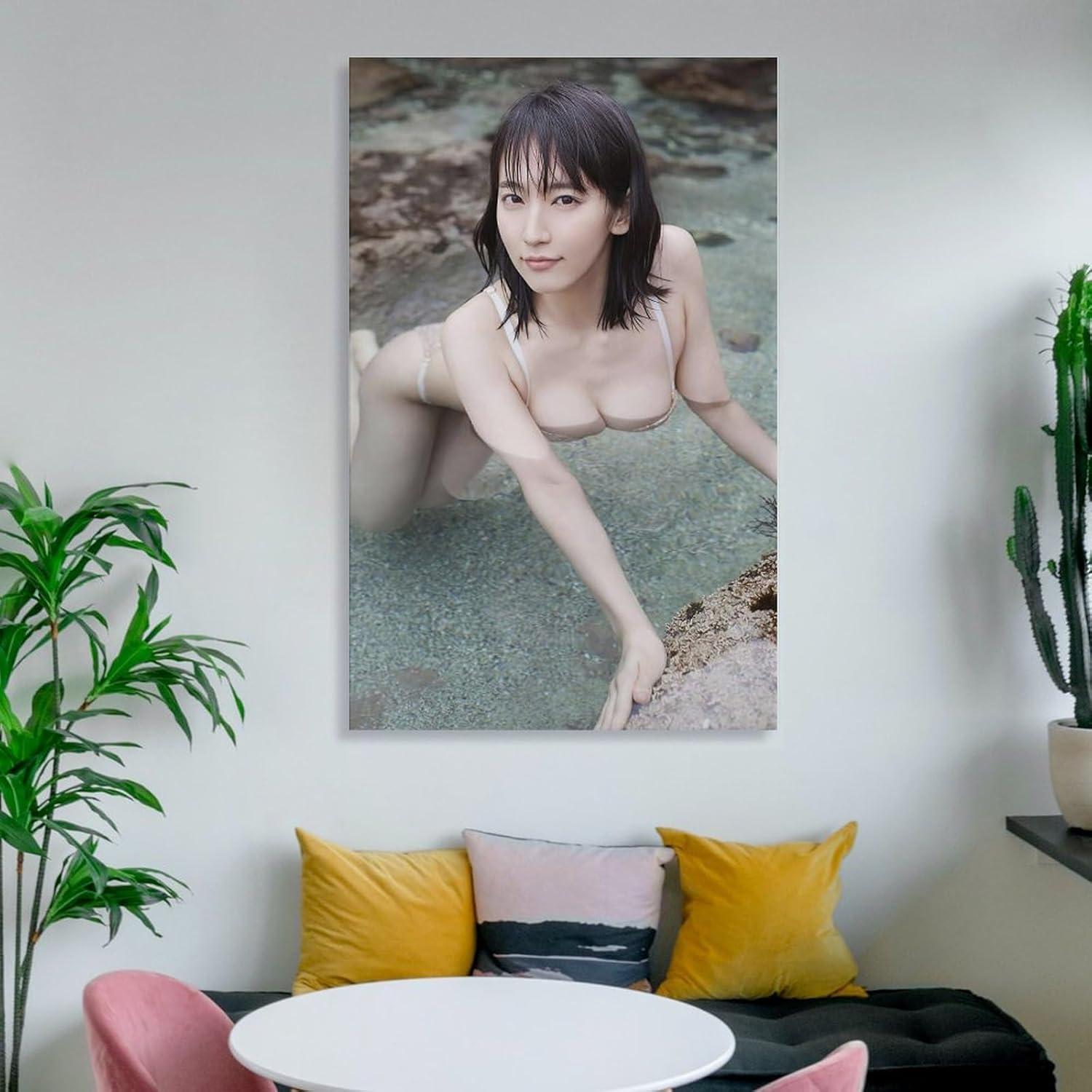 女優の「吉岡里帆」写真ポスター ウォールアート キャンバス 印刷 画像 ポスター 壁の絵 壁掛け 壁飾り 誕生日ギフト ホーム装飾2