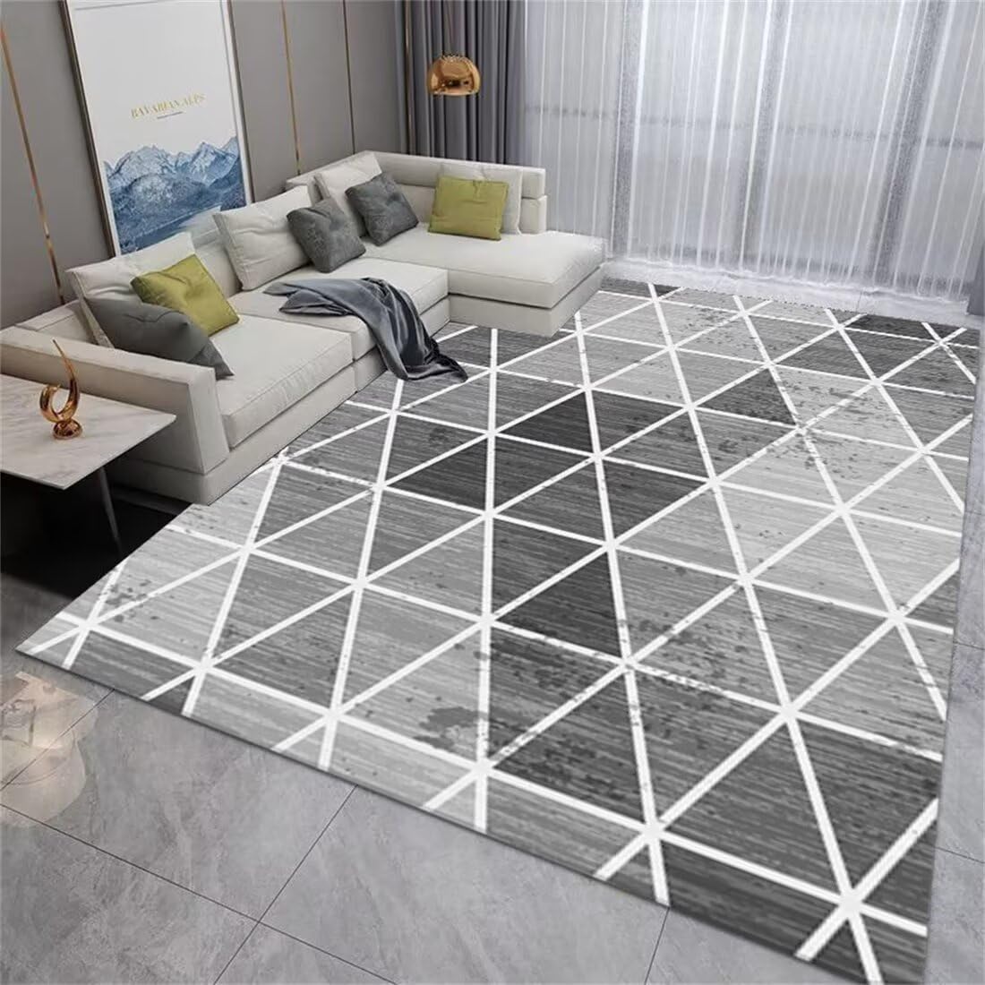 Tapis chambre rectangulaire 140x200 anti-poussière lavable