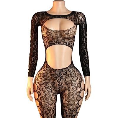 Sexy Lingerie For Women Sheer High Elasticity Bodystocking Bodysuit For Women One Size Fit 80-150 LB