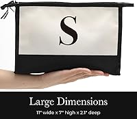 Vista 3 de Monogrammed for Women Initial bridesmaid gifts, Personalized monogram Monogram Cosmetic Bag,Travel Makeup Bag Suitable for Wedding weekend Beach