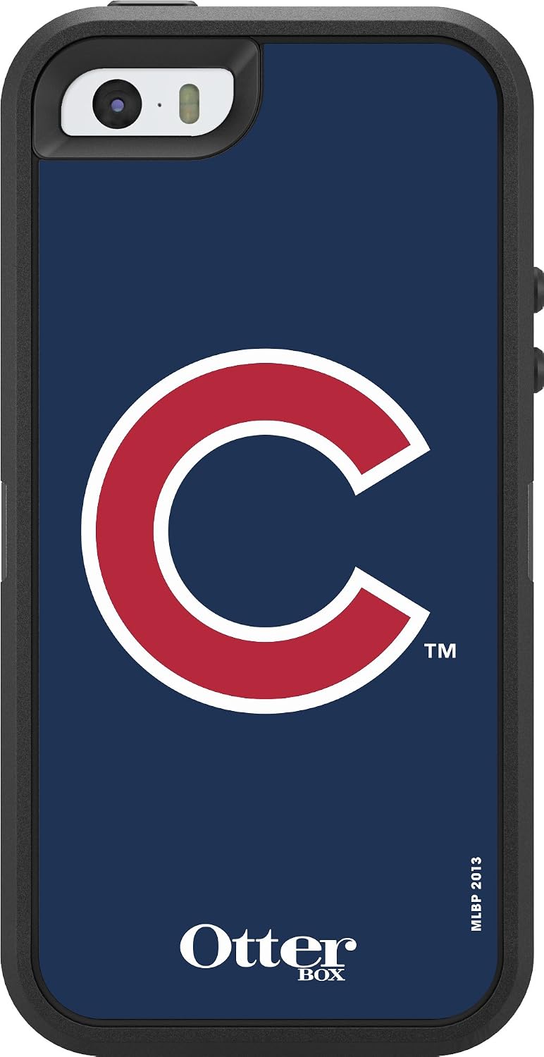 OtterBox DEFENDER SERIES Case for iPhone 5/5s/SE - Retail Packaging - MLB CUBS (BLACK/MLB CHICAGO CUBS)