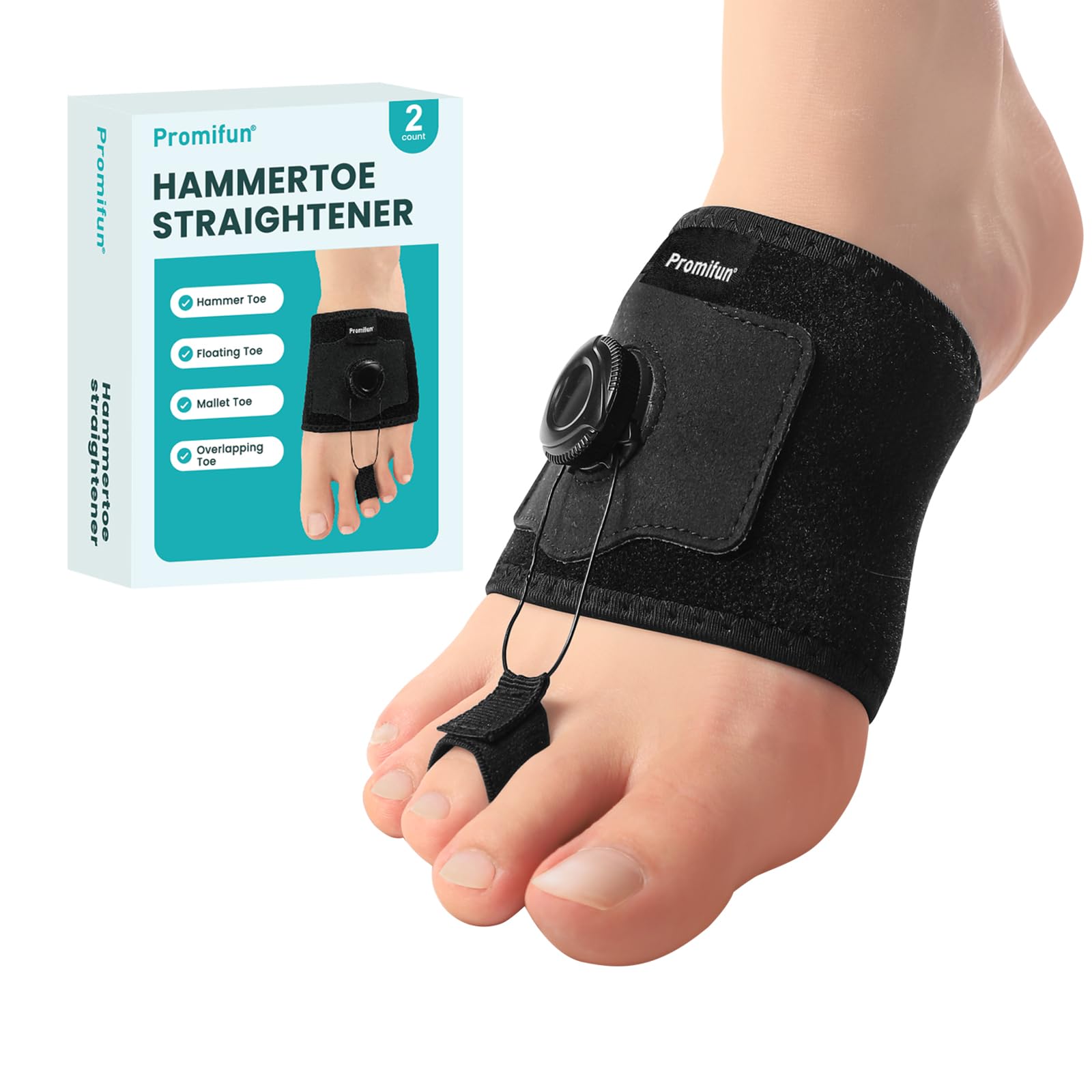 Promifun Hammer Toe Straightener Corrector for Women, Hammer Toe Corrector for Crooked Toes, Toe Straighteners Relief for Curled Toes, Floating Toes,