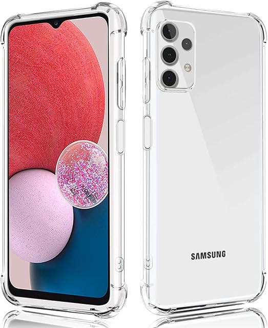 KP TECHNOLOGY Galaxy A13 Case, Galaxy A13 Clear Case With Reinforced Corners, Drop Protection Soft TPU Bumper Phone Case for Samsung Galaxy A13 (Clear)