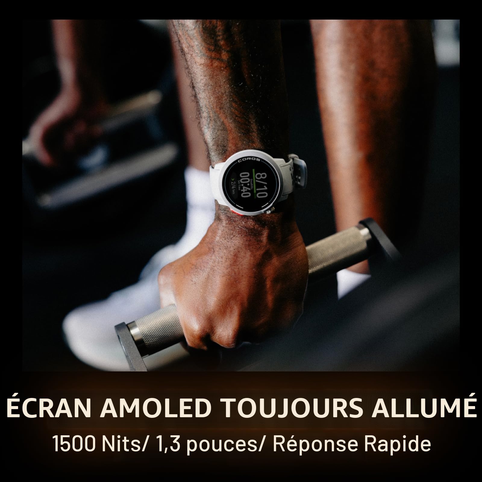 COROS Pace Pro Montre GPS de Sport, écran Tactile AMOLED de 1,3 Pouce, Notre processeur Le Plus Rapide à ce Jour, autonomie de 20 j, Montre de Running, Navigation avec Cartes mondiales Hors Ligne