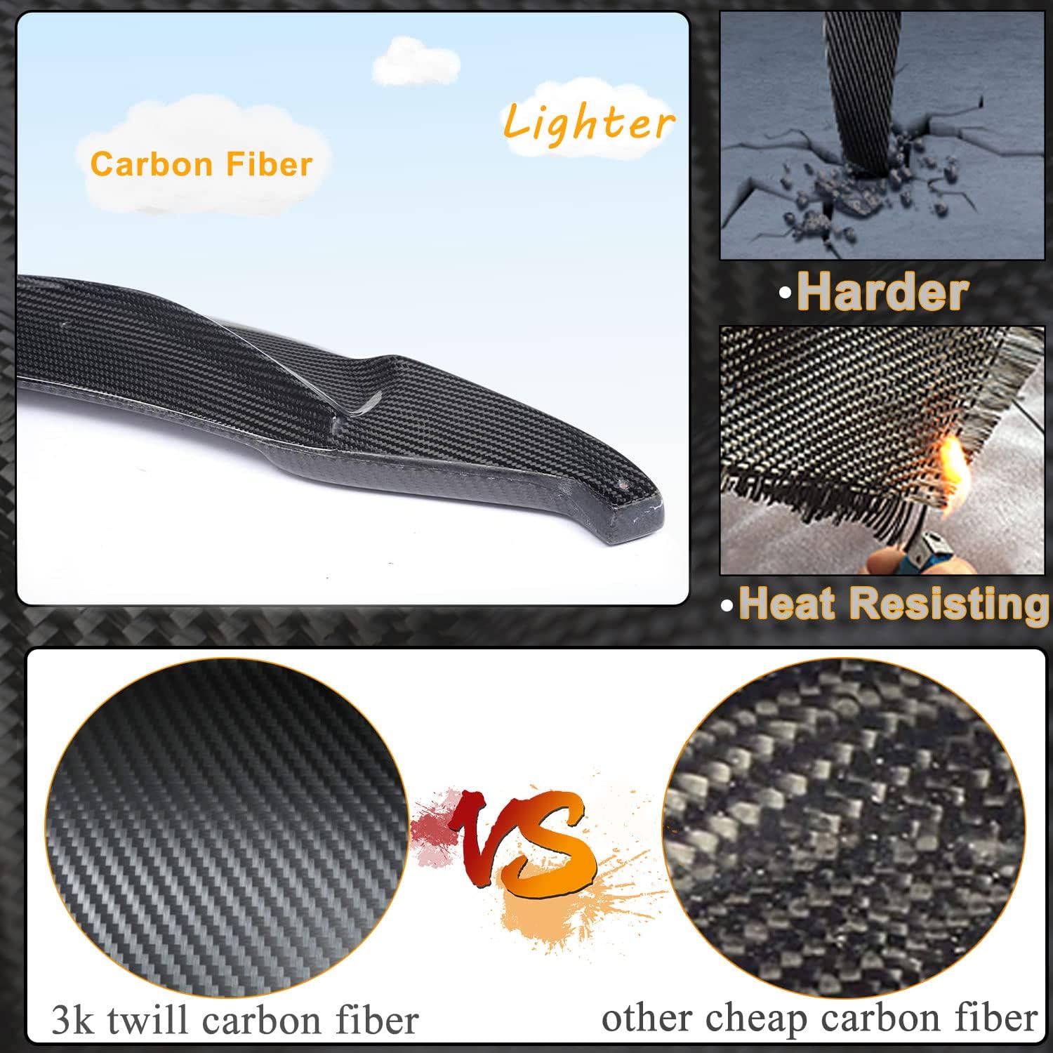 Carbon Fiber Front Lip Compatible with 2015-2020 BMW F80 F82 M3 M4 Front Splitter Bumber Lower Protector Air Dam Chin Spoiler Splitter