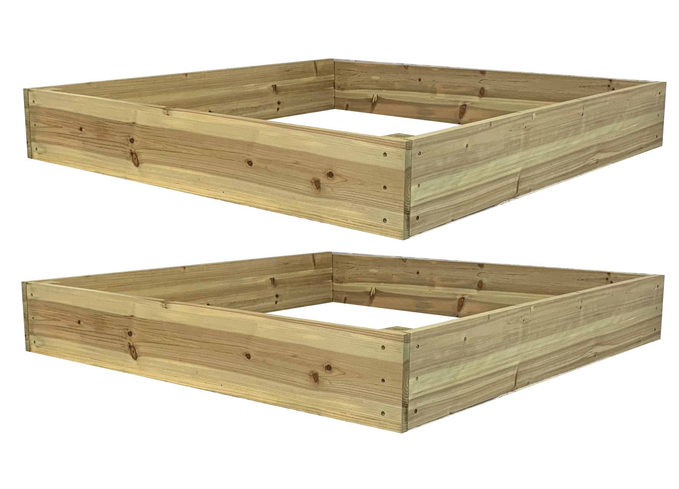 Selections Brown Wooden Raised Vegetable Garden Beds (122Cm X 18Cm) - Pack Of 2