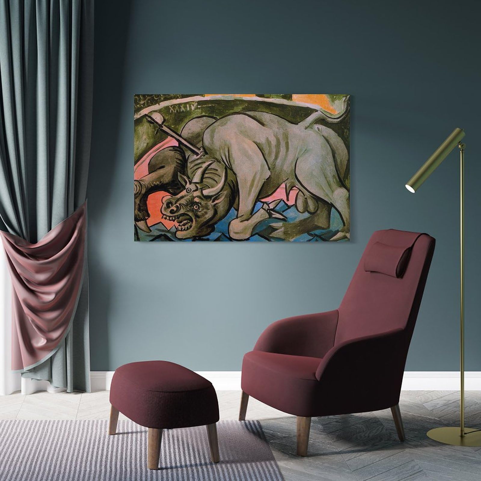 Amazon.co.jp: Pablo Picassoパブロ・ピカソ 瀕死の雄牛レプリカ