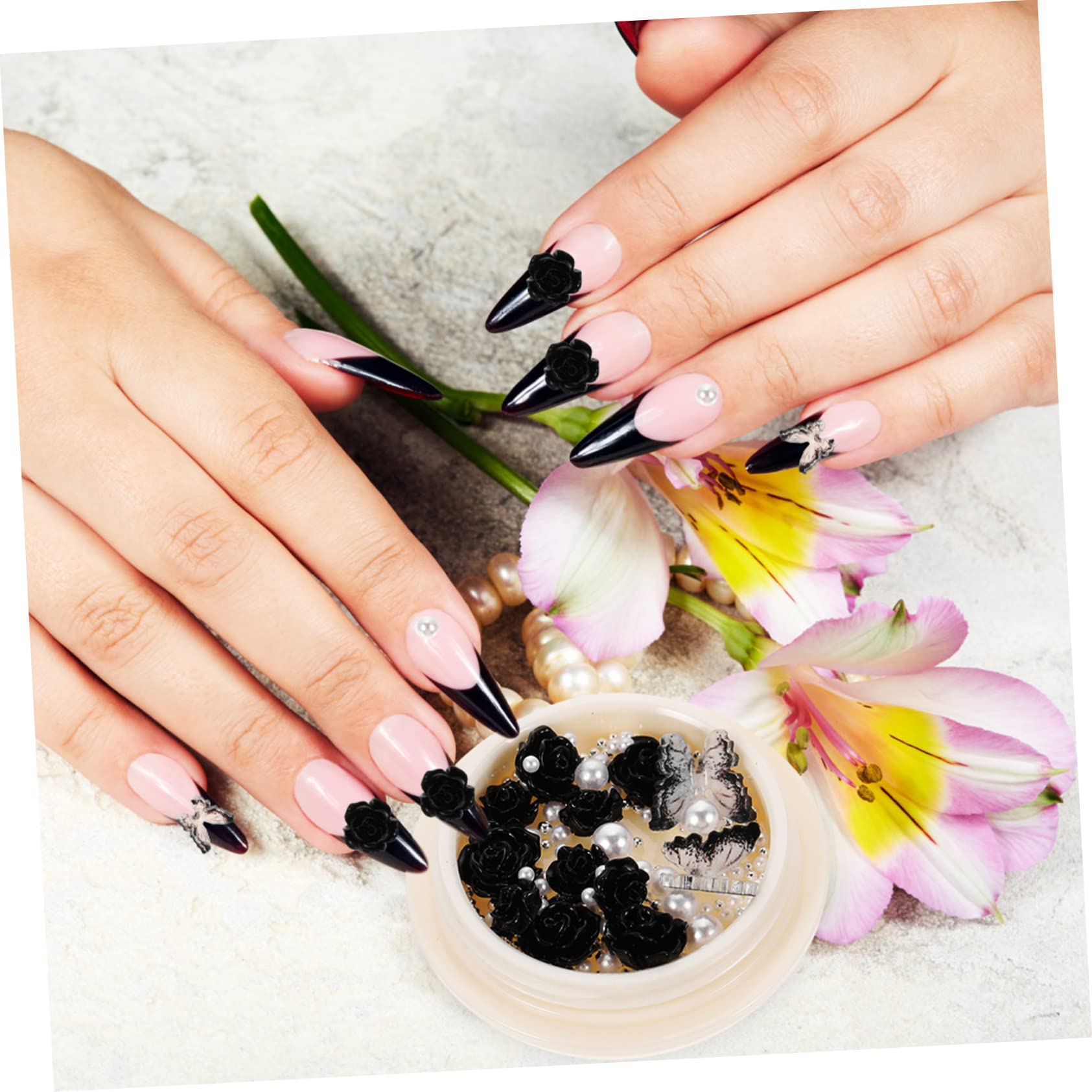 WOONEKY Charms Per Unghie Decorazioni Nail Art Nail Jewels Unghie Dark Per Occasione
